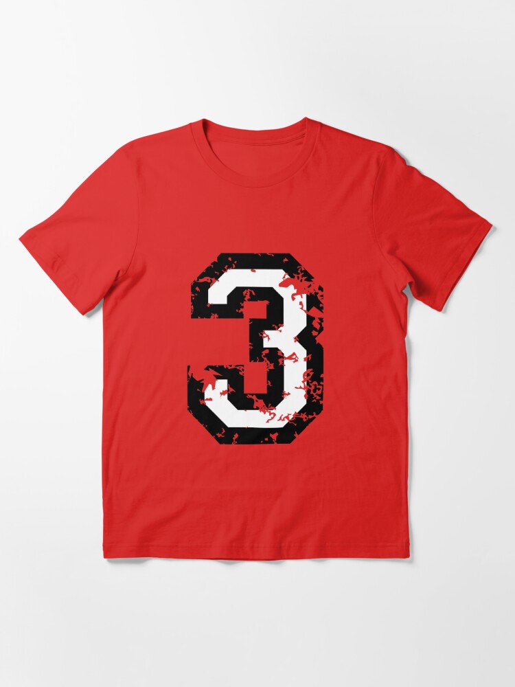 The Number Three - No. 3 (two-color) red | Essential T-Shirt