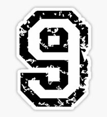Number Nine - No. 9 (two-color) white Sticker