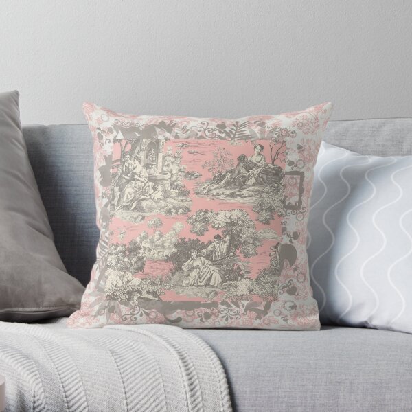 Toile de Jouy 3 Throw Pillow