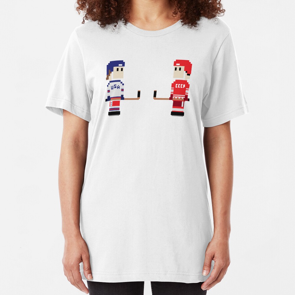 8-Bit Miracle On Ice Slim Fit T-Shirt
