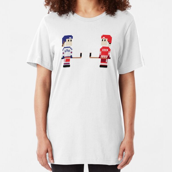 8-Bit Miracle On Ice Slim Fit T-Shirt