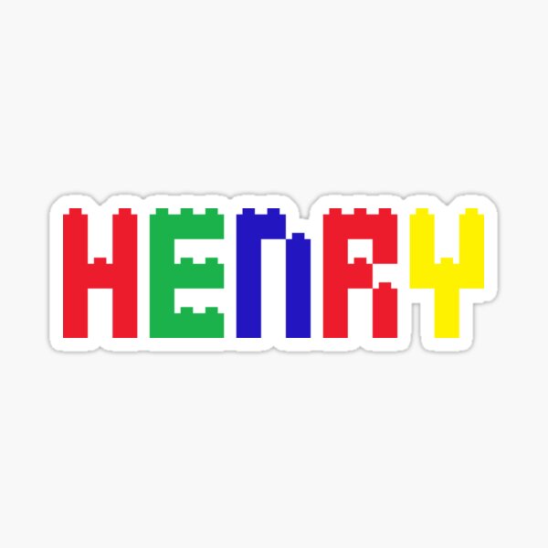 Henry Name Stickers Redbubble