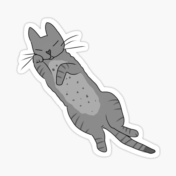 Gray Cat Stickers Redbubble - grey cat tail roblox