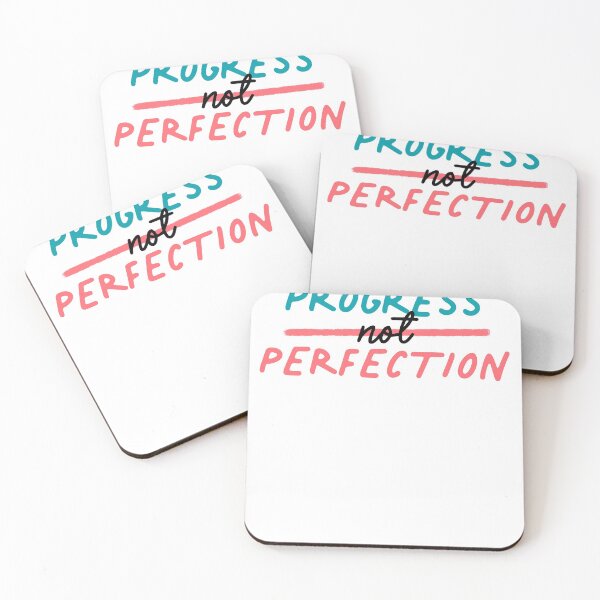 Item preview, Progress Not Perfection Red Blue designed and sold by sharedipmemes.