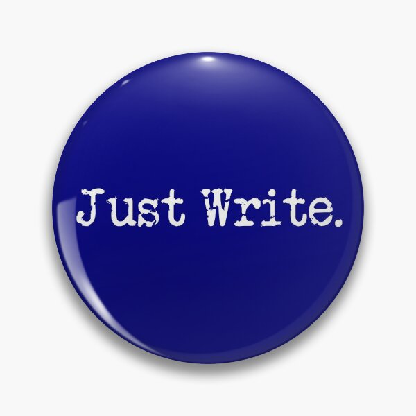 Item preview, Just Write. White Type Navy Blue designed and sold by TeaRoseWriter.