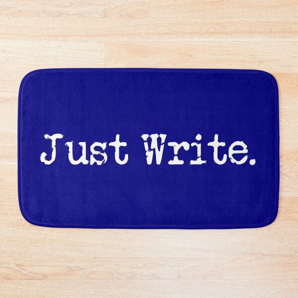 Item preview, Just Write. White Type Navy Blue designed and sold by TeaRoseWriter.