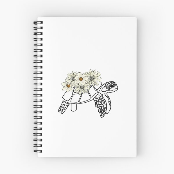 Item preview, turtle with flowers designed and sold by danuguay.