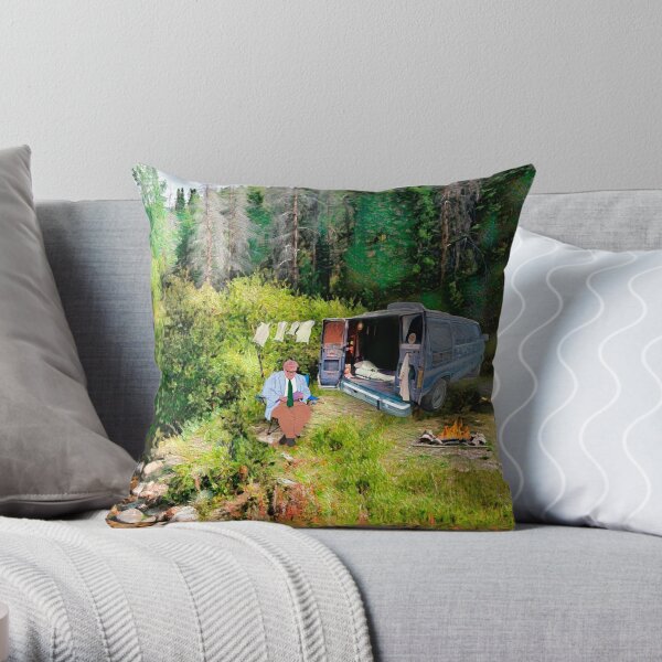 Livin' in a Van Down by the River Throw Pillow