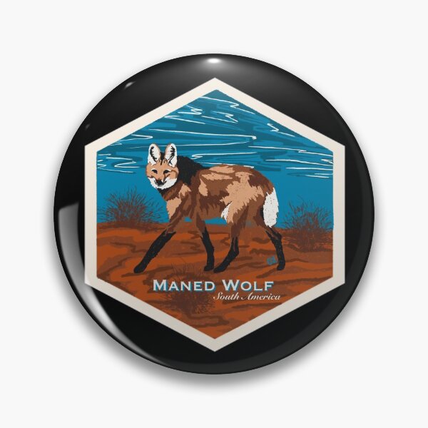 Item preview, Maned Wolf (Chrysocyon brachyurus) Screenprint Style designed and sold by Alawstrations.