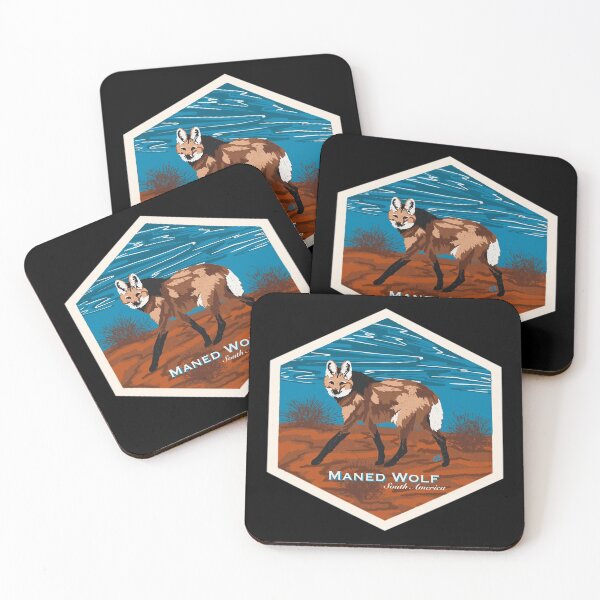 Item preview, Maned Wolf (Chrysocyon brachyurus) Screenprint Style designed and sold by Alawstrations.
