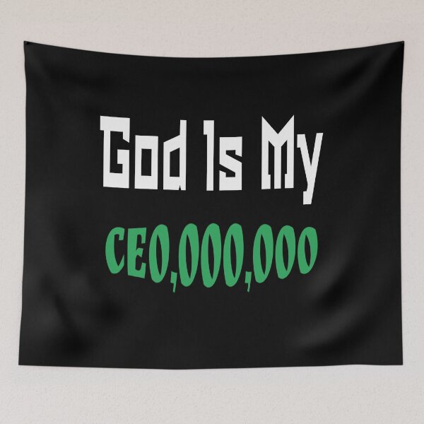 Item preview, God Is My CEO,000,000 -  Millionaire Mindset - Christian Affirmation - designed and sold by Tovahblue.