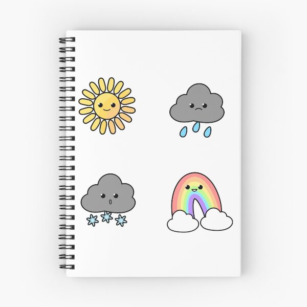 Item preview, cute weather sticker set designed and sold by Pbanjelly.