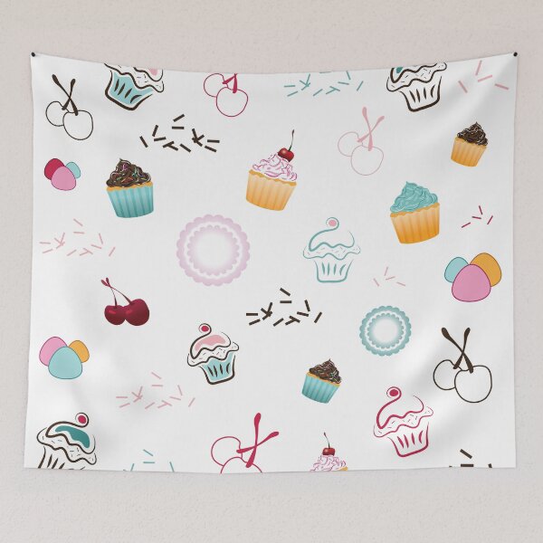 Item preview, Cupcake Pastry Background - Colored designed and sold by serenaking.
