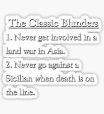 The Classic Blunders Sticker