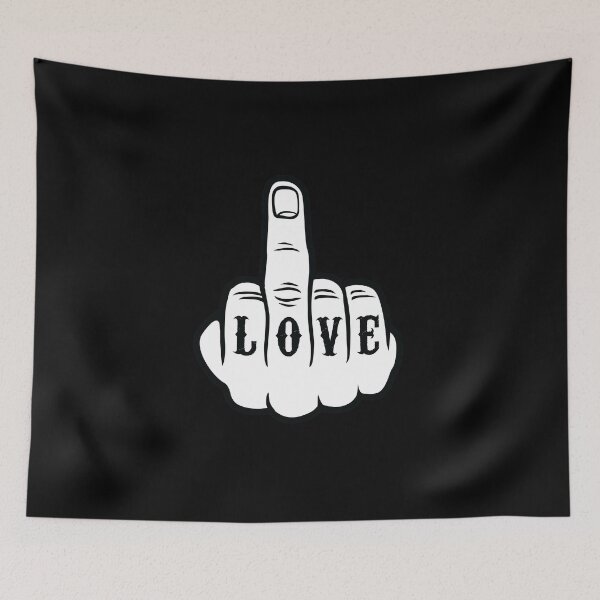 Item preview, Middlefinger F*ck Love Heartbreak Broken Heart designed and sold by JustLivinLife.