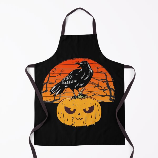 Item preview, Retro Sunset with crow or raven and hanging pumpkin designed and sold by TallOne-apparel.