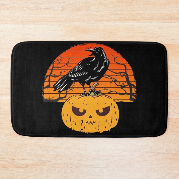 Item preview, Retro Sunset with crow or raven and hanging pumpkin designed and sold by TallOne-apparel.