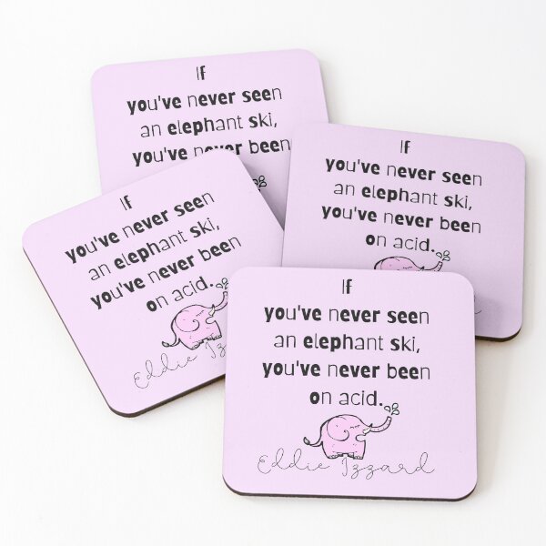 Item preview, Elepant ski Eddie Izzard Quotes designed and sold by Iambellanova.