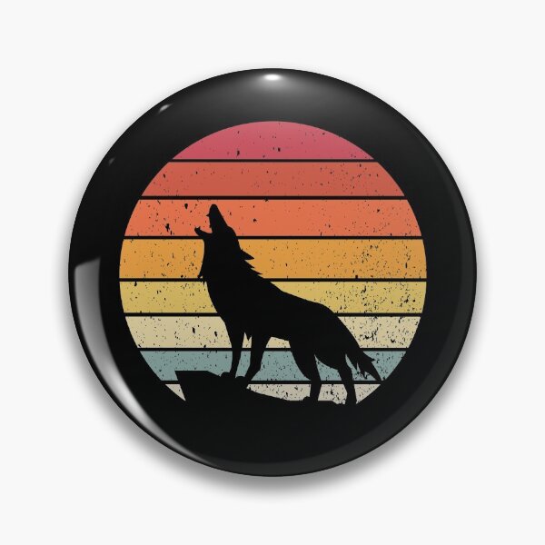 Item preview, Howling Wolves Retro Sunset Alpha Wolf Forest Wolf Lover Gear designed and sold by DynamicDesign.