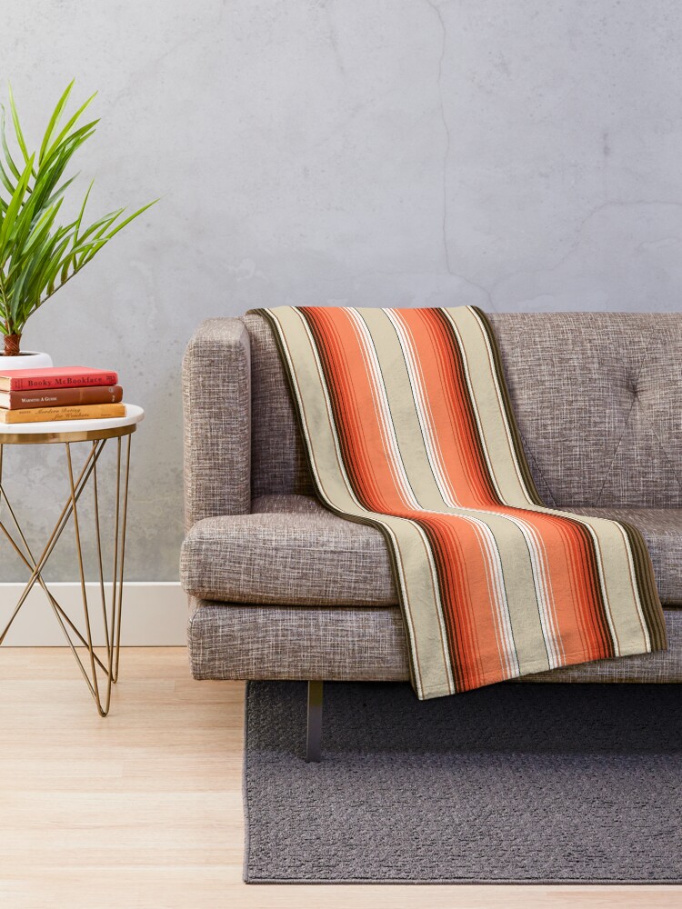 browns stripe - orange stripe, Throw Blanket