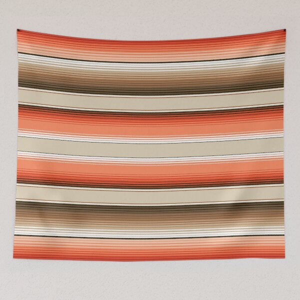 Item preview, Navajo White, Burnt Orange and Brown Southwest Serape Blanket Stripes designed and sold by Artefficient.