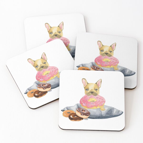 Item preview, Frenchie Eating Donuts designed and sold by frenchieconnect.