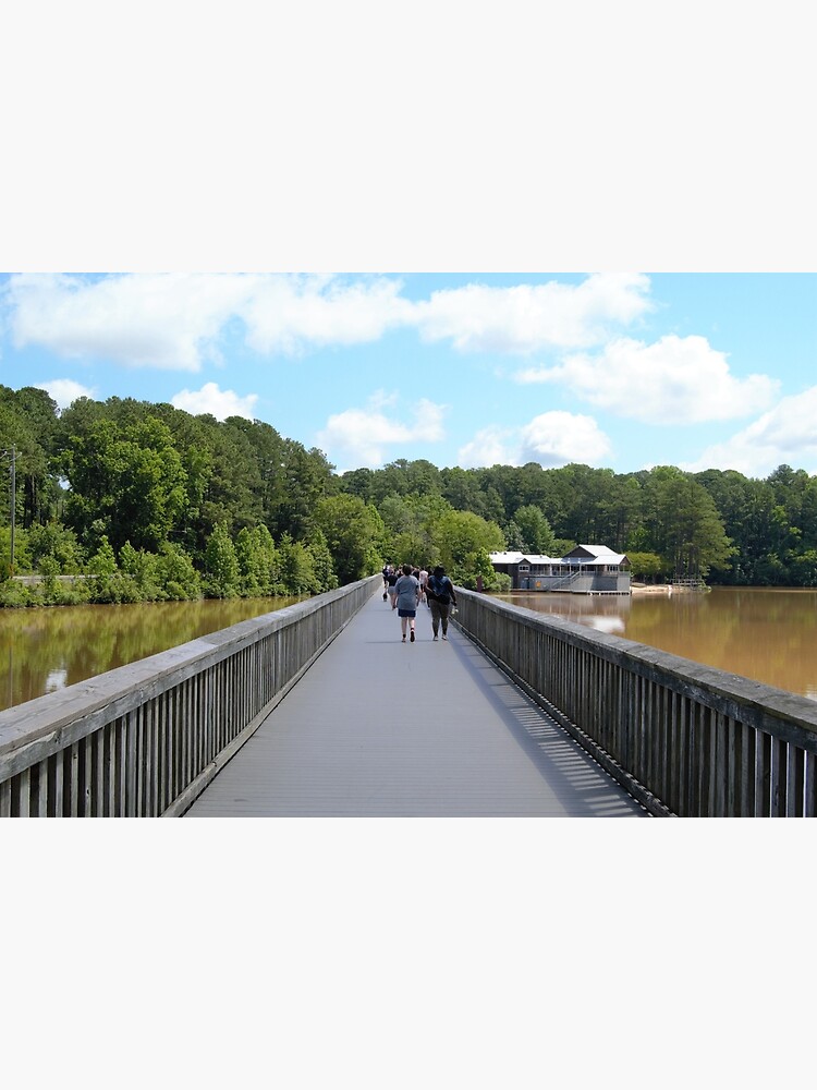 "Lake House and Bridge at Lake Johnson, Raleigh" Poster for Sale by rbrody8 Redbubble