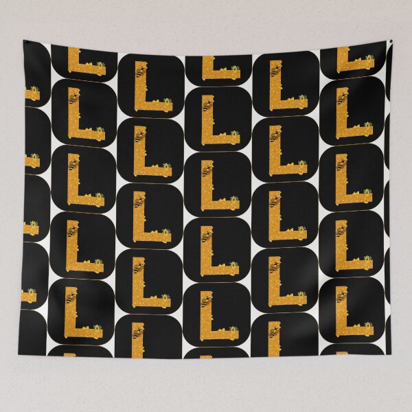 Item preview, Alphabet L Honeycomb Bee designed and sold by Fas Designs.