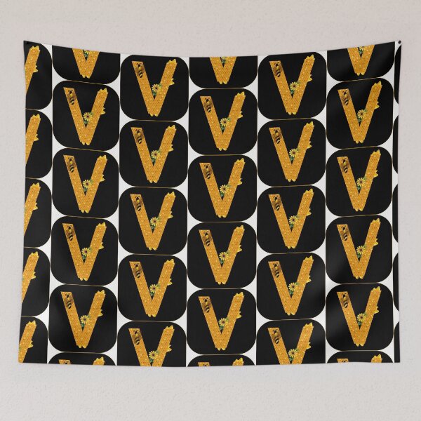 Item preview, Alphabet V Honeycomb Bee designed and sold by Fas Designs.