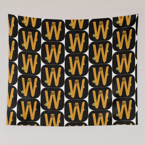 Item preview, Alphabet W Honeycomb Bee designed and sold by Fas Designs.
