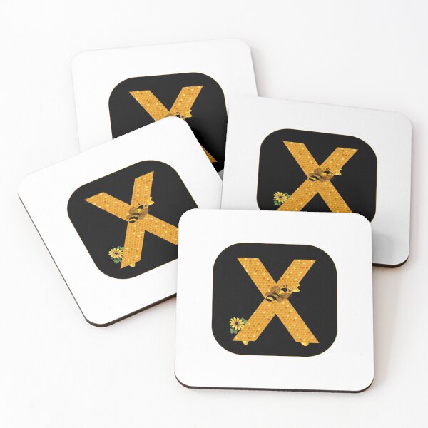 Item preview, Alphabet X Honeycomb Bee designed and sold by Fas Designs.