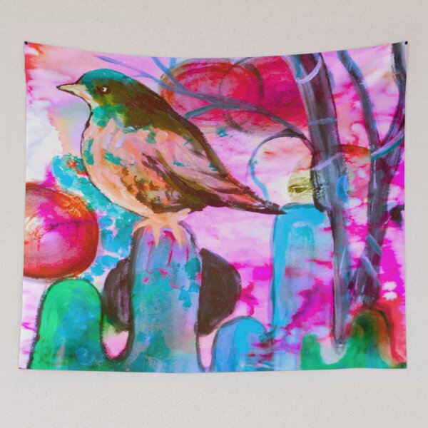 Item preview, Original Painting of Bird  designed and sold by RedRoofStudio.