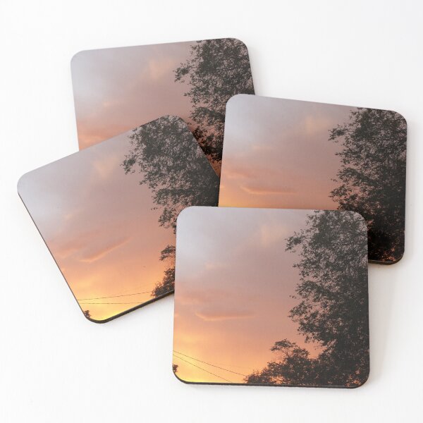Item preview, Gold, Red, Bright Sunset with Tree in Black designed and sold by Talia Felix.