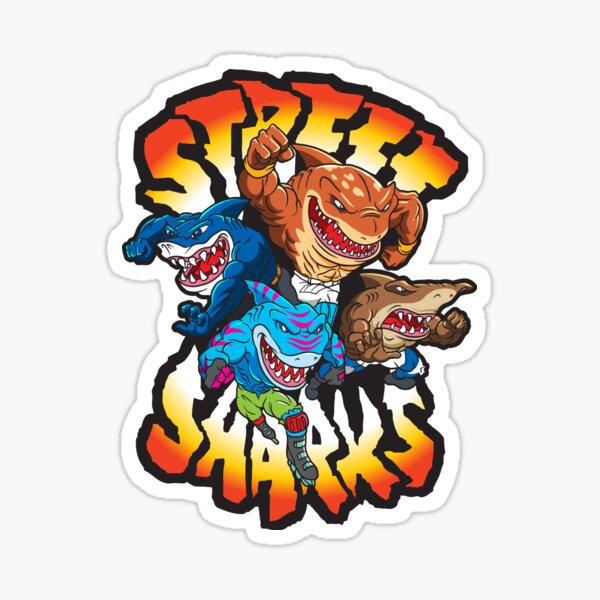 Street Sharks Stickers Redbubble - decal ids for roblox spray paint the streets