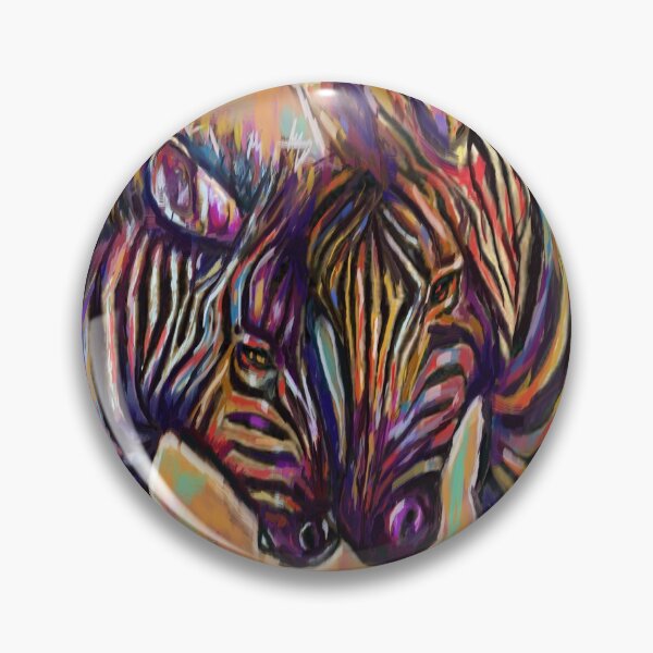 Item preview, Abstract zebra pair in bright colors designed and sold by KrakenSky.