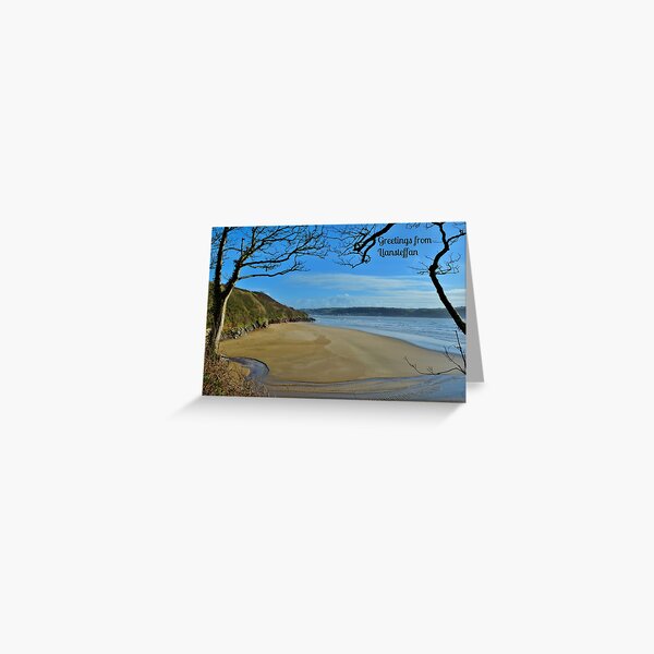 Artikel-Vorschau von Scott's Bay, Llansteffan - Postcard or Greeting Card, designt und verkauft von Photos of Wales.