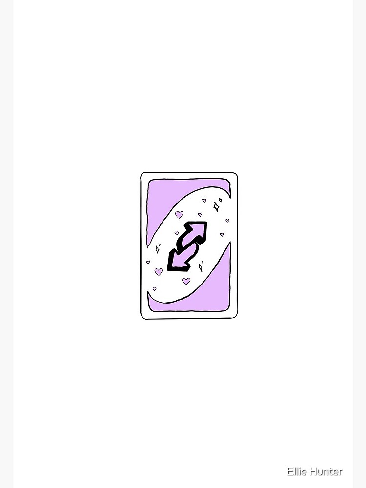 Pastel Purple Uno Reverse Card Sticker for Sale by PeacePlanet