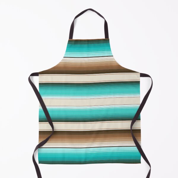 Item preview, Teal, Brown and Navajo White Southwest Serape Blanket Stripes designed and sold by Artefficient.