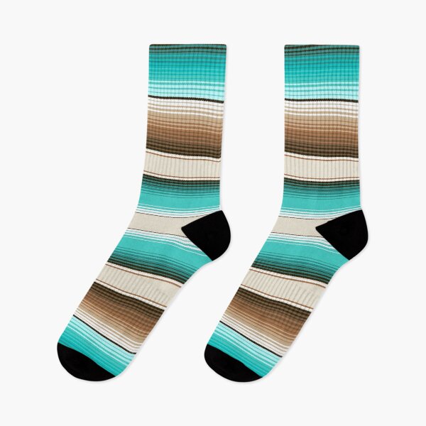 Item preview, Teal, Brown and Navajo White Southwest Serape Blanket Stripes designed and sold by Artefficient.