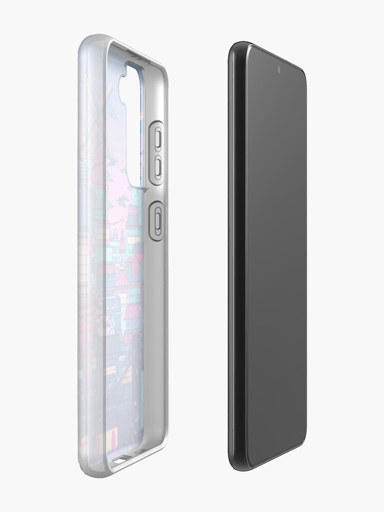 Alternate view of Cyberpunk Village Samsung Galaxy Phone Case