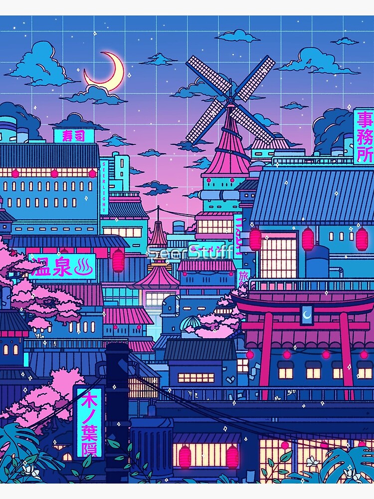 Cyberpunk Village by SeerStuff