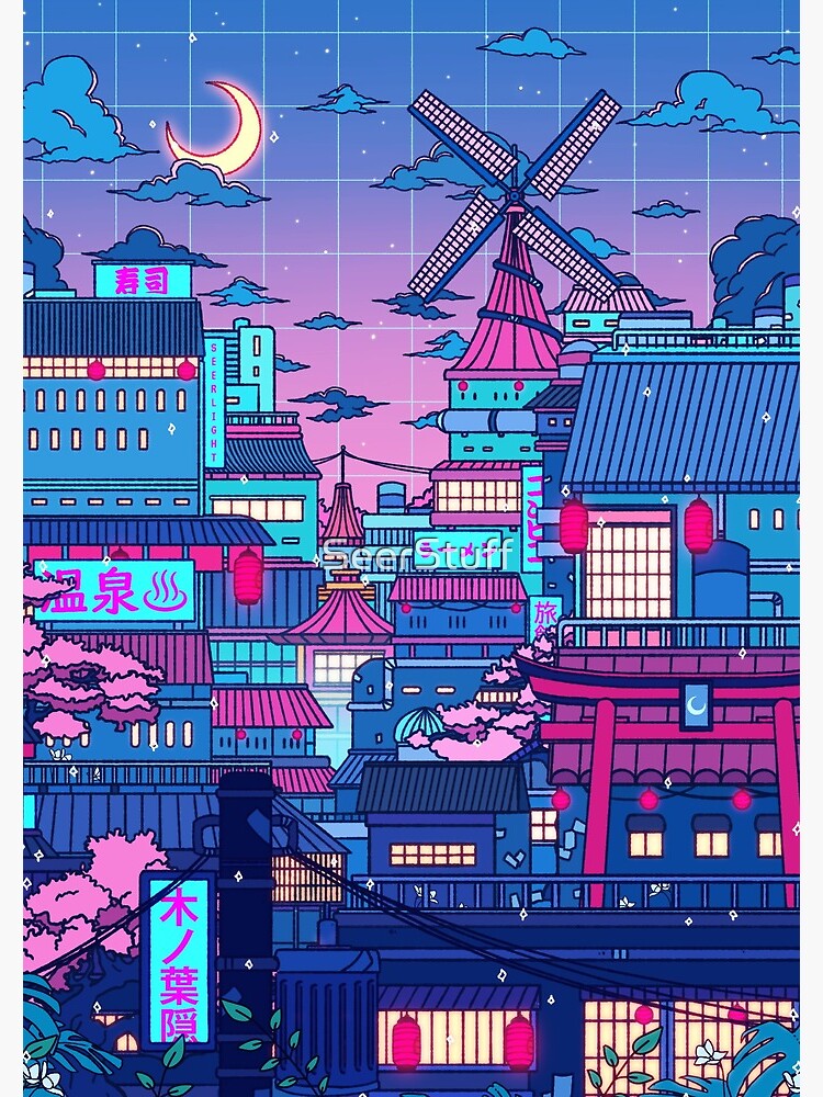 Cyberpunk Village by SeerStuff