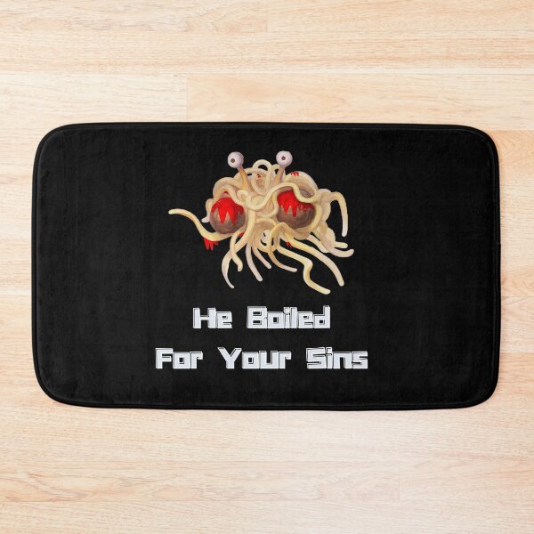 Item preview, Flying Spaghetti Monster - He Boiled For Your Sins designed and sold by sherwinc.