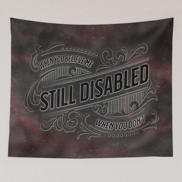 Item preview, Red Nebula Believe Me, Still Disabled designed and sold by PrettySickArt.