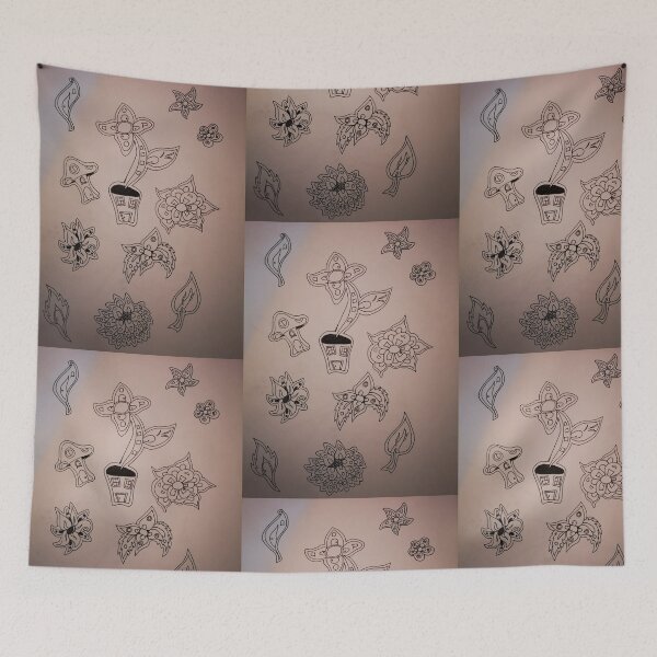Item preview, Scattered Tiny Flower Houses designed and sold by rockabilby.