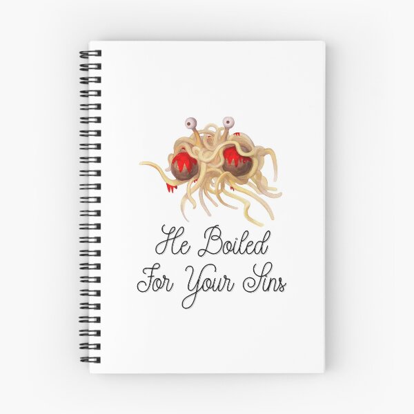 Item preview, Flying Spaghetti Monster - He Boiled For Your Sins designed and sold by sherwinc.