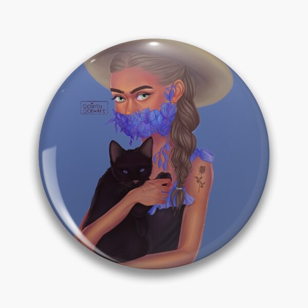 Item preview, Witch flower mask and a black familiar cat designed and sold by DaintyDan.