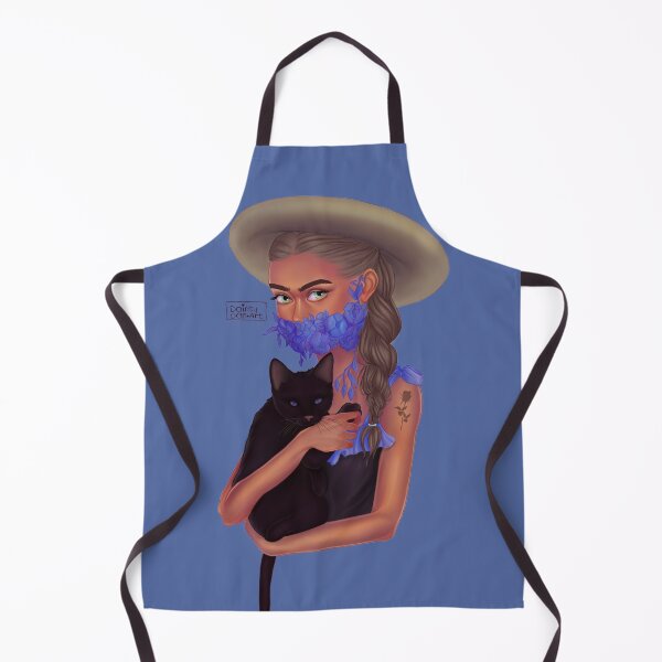 Item preview, Witch flower mask and a black familiar cat designed and sold by DaintyDan.