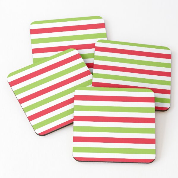 Item preview, Christmas Red White Green Stripe Pattern designed and sold by createdbycam.
