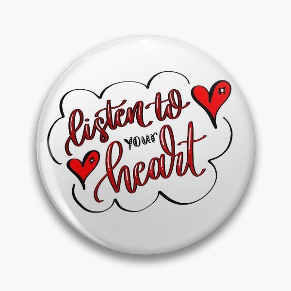 Item preview, Listen To Your Heart Sticker designed and sold by calligraphallee.